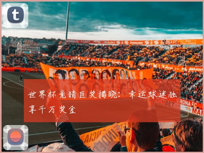 世界杯竞猜巨奖揭晓：幸运球迷独享千万奖金